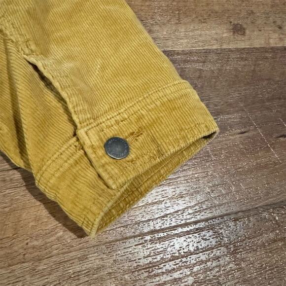 Universal Thread Yellow Corduroy Jacket 4X Chore Coat Pockets Buttons Cottage - Picture 3 of 10